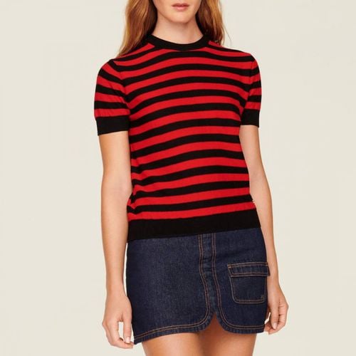 Red/Black Knitted Wool Top - Sonia Rykiel - Modalova