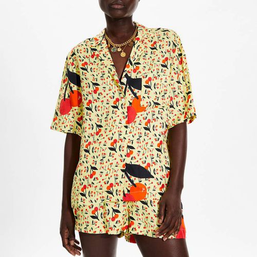 Cherry Print Silk Blend Shirt - Sonia Rykiel - Modalova