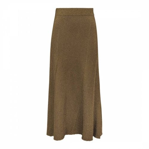 Gold Wool Blend Midi Skirt - Sonia Rykiel - Modalova