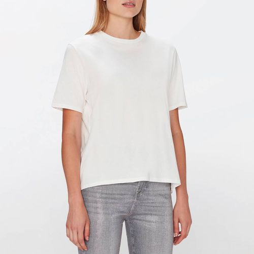 White Cross Back Cotton T-Shirt - 7 For All Mankind - Modalova