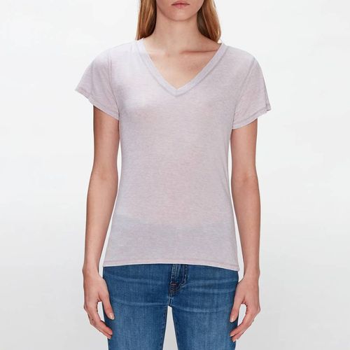 Lavender Andy V-Neck Cotton Blend T-Shirt - 7 For All Mankind - Modalova