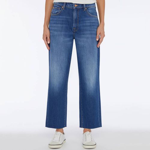 Mid Blue Straight Jeans - 7 For All Mankind - Modalova