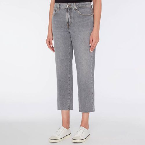 Grey Straight Stretch Cropped Jeans - 7 For All Mankind - Modalova