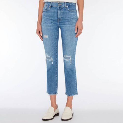 Straight Stretch Distressed Jeans - 7 For All Mankind - Modalova