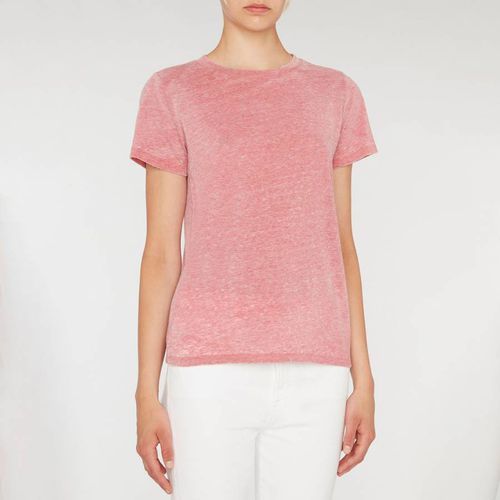 Pink Liv Cotton Blend T-Shirt - 7 For All Mankind - Modalova