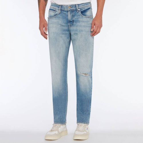 Light Slimmy Tapered Distressed Stretch Jeans - 7 For All Mankind - Modalova
