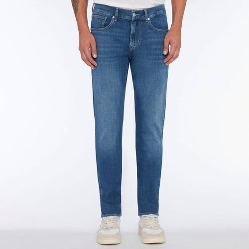 Mid Wash Slimmy Tapered Stretch Jeans - 7 For All Mankind - Modalova