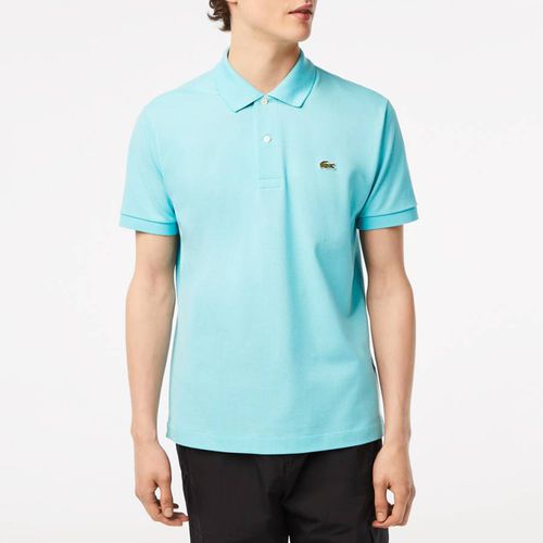 Turquoise Short Sleeve Cotton Polo Shirt - Lacoste - Modalova