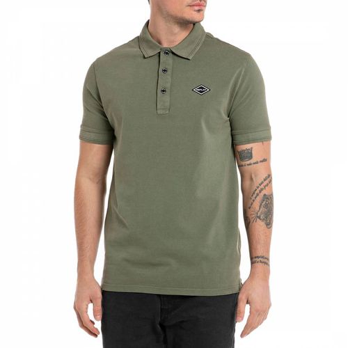 Khaki Cotton Polo Shirt - Replay - Modalova