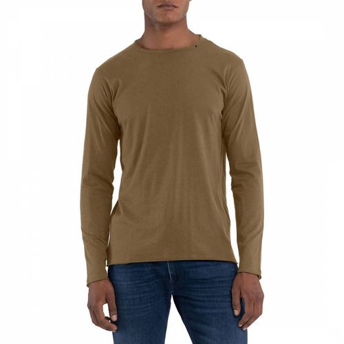Khaki Raw Long Sleeve T-Shirt - Replay - Modalova