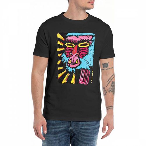 Black Monkey Graphic T-Shirt - Replay - Modalova