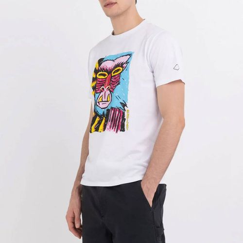 White Graphic Chest Logo T-Shirt - Replay - Modalova