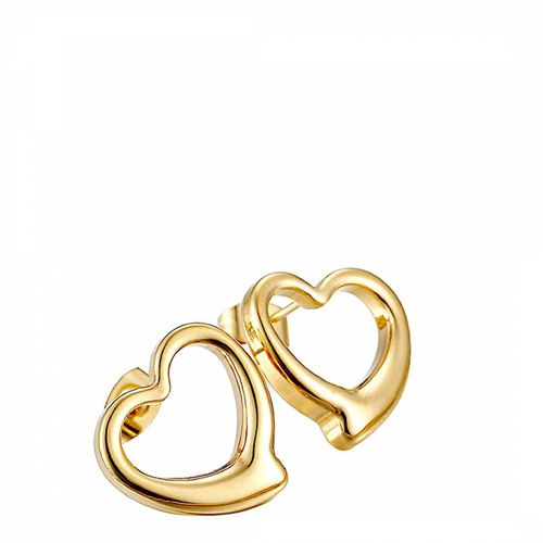 K Gold Open Heart Stud Earrings - Chloe Collection by Liv Oliver - Modalova