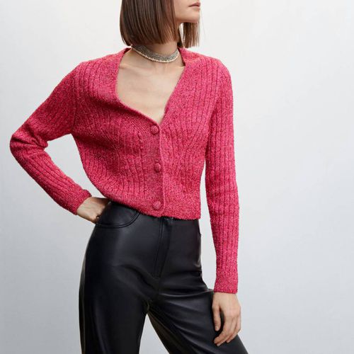 Pink Lurex Cardigan - Mango - Modalova