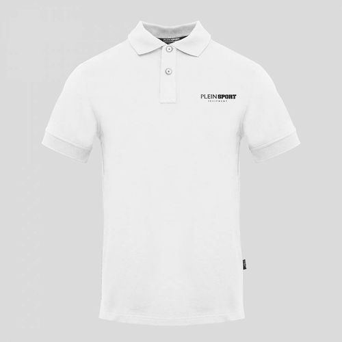 White Logo Chest Print Polo Shirt - Philipp Plein - Modalova