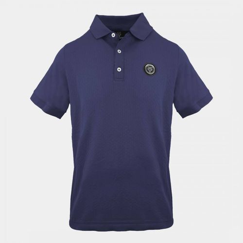 Navy Knitted Polo Shirt - Philipp Plein - Modalova