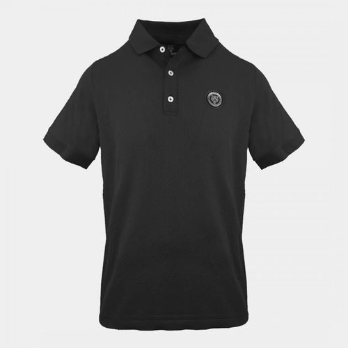 Black Knitted Polo Shirt - Philipp Plein - Modalova