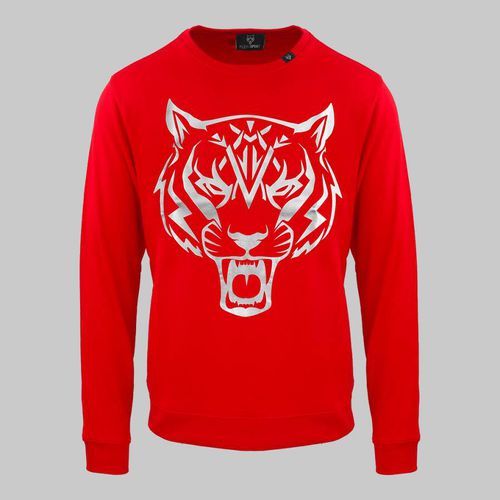 Red Tiger Print Detail Sweatshirt - Philipp Plein - Modalova