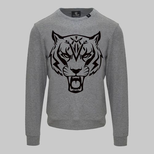 Grey Tiger Print Detail Sweatshirt - Philipp Plein - Modalova