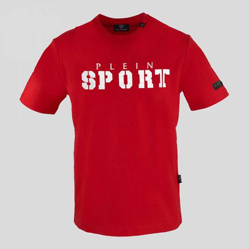 Red Logo Detailed Cotton T-Shirt - Philipp Plein - Modalova