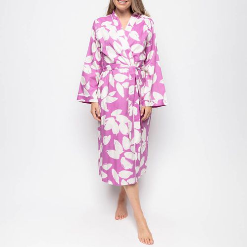 Purple Viola Petal Print Long Dressing Gown - Cyberjammies - Modalova