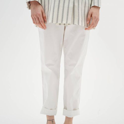 White Annalee Cotton Trousers - Inwear - Modalova