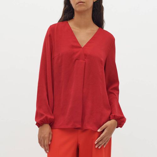 Red V-Neck Blouse - Inwear - Modalova