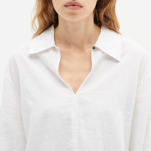 White Amos Linen Blend Blouse - Inwear - Modalova