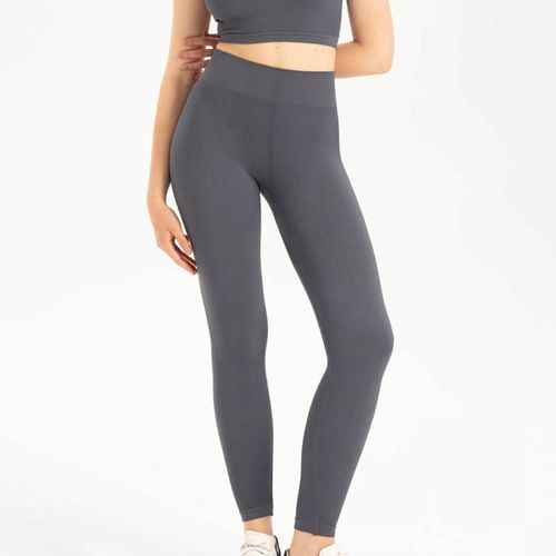 Ribbed Seamless Knitted High Waisted Compression Sports Leggings - Formeasy - Modalova