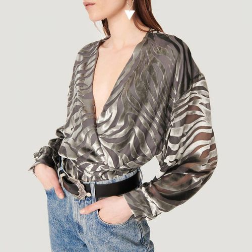 Grey Nurat Animal Print Blouse - IRO - Modalova