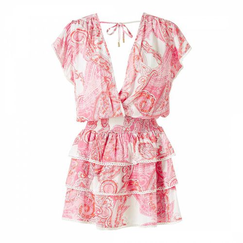 Pink & White Jess Duchess Dress - Melissa Odabash - Modalova