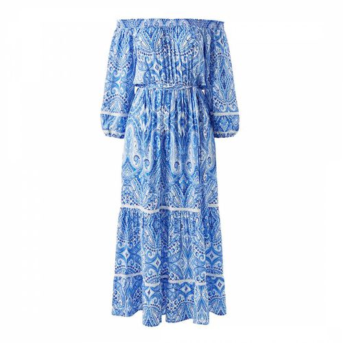 Blue Eclipse Aztec Blue Dress - Melissa Odabash - Modalova