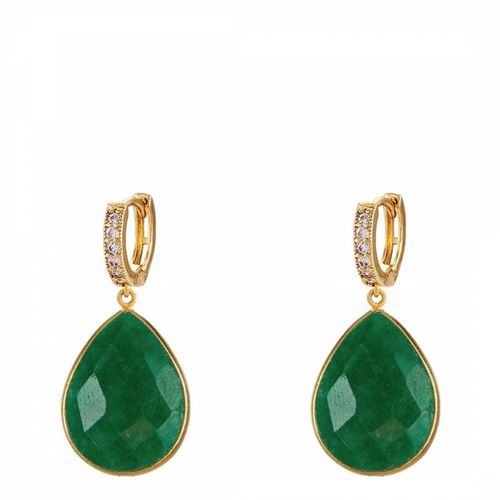 K Emerald Embelished Earrings - Liv Oliver - Modalova