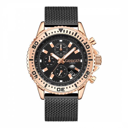 Men's Limited Edition Hand Assembled Dominance Automatic Rose Black - Gamages of London - Modalova