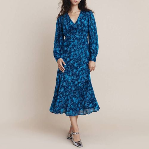 Navy Floral Riley Satin Dress - Ghost - Modalova