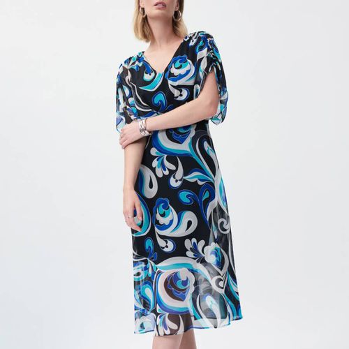 Blue Pattern Midi Dress - Joseph Ribkoff - Modalova