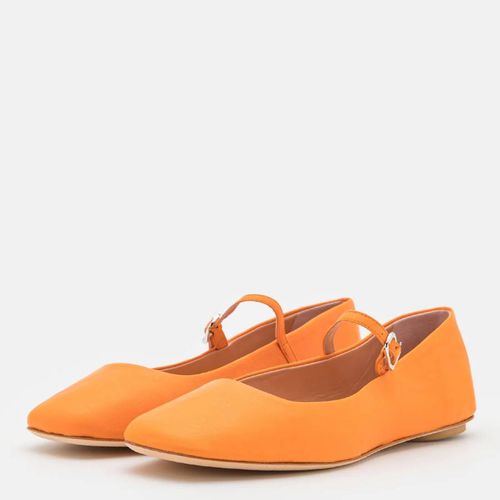 Orange Liv Flat Leather Pumps - Max&Co. - Modalova