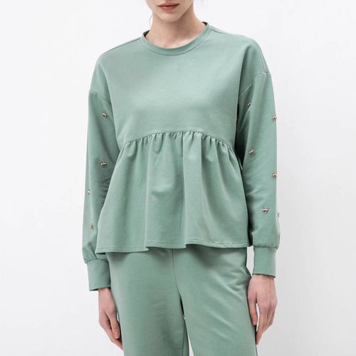 Green Ionico Cotton Frill Top - EMME Marella - Modalova