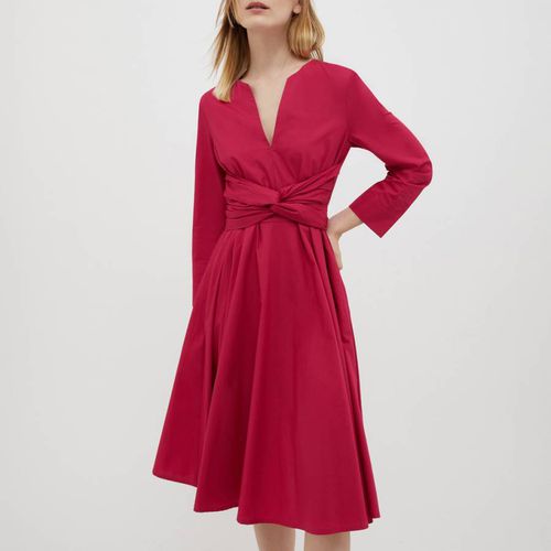 Pink Rialto Cotton Tie Midi Dress - Max&Co. - Modalova