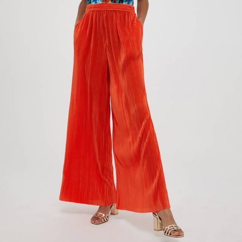 Orange Turchino Pleated Wide Leg Trousers - Max&Co. - Modalova