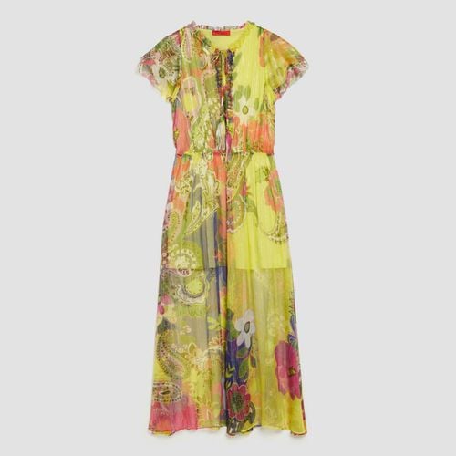 Multi Lungarno Pattern Silk Midi Dress - Max&Co. - Modalova