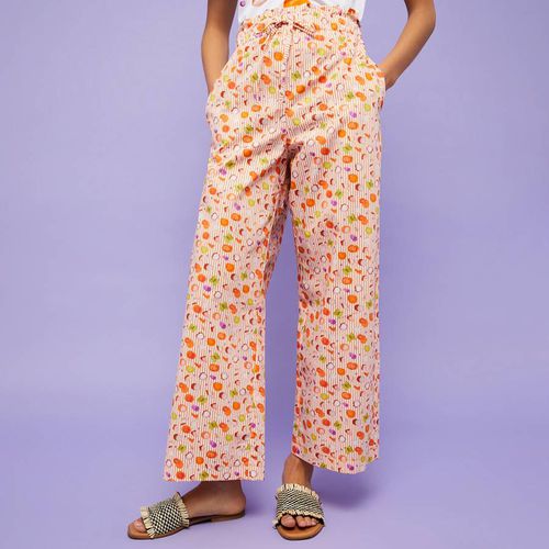 Multi Riso Pattern Cotton Trousers - Pennyblack - Modalova