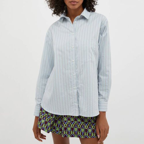 Blue Velours Cotton Stripe Shirt - Max&Co. - Modalova