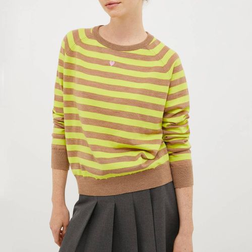 Brown/Lime Doberman Stripe Wool Jumper - Max&Co. - Modalova