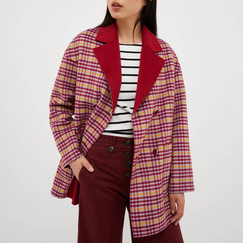 Red/Multi Otero Check Wool Coat - Max&Co. - Modalova