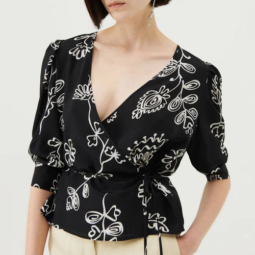 Black Badesse Printed Silk Blouse - Marella - Modalova