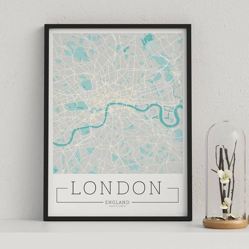 London Map 44x33cm Framed Print 44x33cm Framed Print - Gallery Print & Art - Modalova