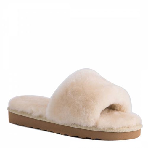 Tan Rosebay Sheepskin Fluff Slide - Aus Wooli - Modalova