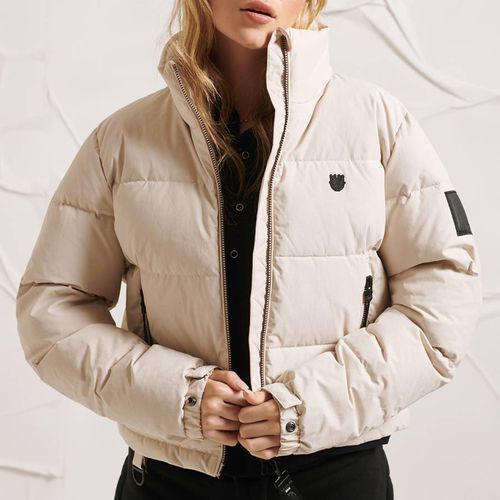 Beige Down Puffa Jacket - Superdry - Modalova