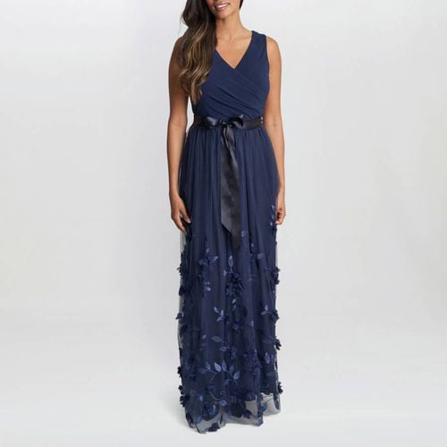 Navy Olyssia Floral Dress - Gina Bacconi - Modalova